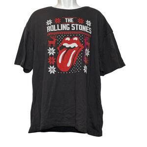 The Rolling Stones Ugly Christmas Tee Shirt Size XXL NWT